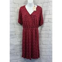 Fat Face Jersey Shift Dress Size 10 Red & White Floral Knee Length Stretchy BNWT - 10 Regular