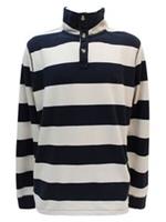 Fat Face Thorpe Stripe Button Funnel Neck Jumper Sweatshirt Rugby Top M L XL 2XL - L Regular