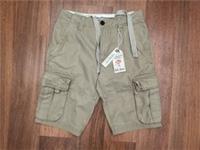 Mens Fat Face Break Yard Beige Tan Cargo Utility Shorts Size W 30 Phone Pocket - 30 Regular