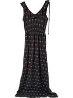 Fat Face Women's Maxi Dress UK 8 Black Floral Sleeveless V-Neck - 8 Regular