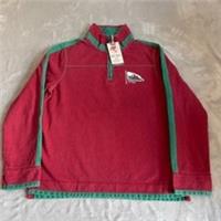 Fat Face Airlie Jumper Men's Medium Red Quarter Zip Pullover Logo Wales NWT - M Regular
