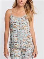 EX Fat Face Aqua Green Jungle Animals Lace Cami in Sizes 12, 14, 16 - 12 Regular