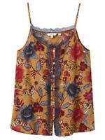 EX Fat Face Saffron Tiger Floral Lace Cami Night Wear Sizes 10, 12, 14, 16, 18 - 12 Regular