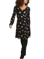 EX Fat Face Black Teri Floral Dress in Sizes 8 or 12 RRP £46 - 8 - length of 36" Regular