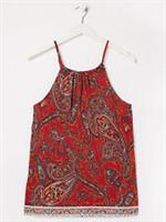 FAT FACE CHERRY RED SKYE SUNKISSED PAISLEY CAMI TOP - SIZES 8 10 12 14 16 - 8 Regular