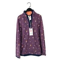 Fat Face The Airlie Purple Floral Zip Pullover Jumper - Size 8 NEW - 8 Regular