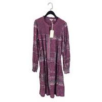 Fat Face Lucy Heritage Patch Dress Purple Pink Boho - Size 12 Long NEW - 12 Regular