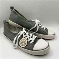 FatFace Canvas Trainers Shoes Lace Low Grey Green New With Tags Size UK 5 EU 38