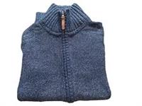 Fatface Fat Face Medium Stronsay Full Zip Through Knit Jumper Blue 100% Cotton - M Regular