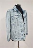 Fat Face oversized denim jacket size 10 cotton Ottilee brand new blue acid wash - 10 Regular