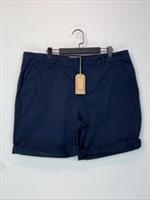 Fat Face Navy Chino Style Bermuda Shorts Cotton Blend Size 18 NEW - 18 Regular