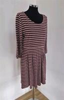 FAT FACE skater dress size 16 plum mix print New midi cotton jersey kew stripe - 16 Regular