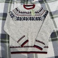 FatFace Grey Fairisle Pattern Wool Jumper Mens Size Medium Sweater NEW - M Regular