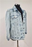 Fat Face oversized denim jacket size 10 cotton Ottilee blue acid wash brand new - 10 Regular