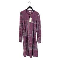 Fat Face Lucy Heritage Patch Dress Purple Pink Boho - Size 12 Long NEW - 12 Regular