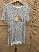 Fat Face Lena Trailing Floral Longline T Shirt Top Size 8 Bnwt - 8 Regular