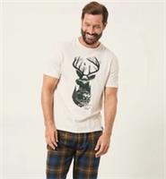 Fat Face Mens Natural VW Stag T Shirt Size Large BNWT - L Regular