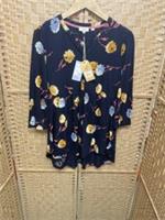 Fat Face Womens British Tabitha Twilight Blooms 3/4 Sleeve Tunic Top Size 10 - 10 Regular
