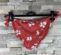 New Fat Face Women's Size 12 Red Floral Bikini Bottom Swim Pants - 12 Regular