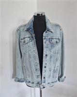 Fat Face Light Blue Denim Jacket UK 10 Oversized Trucker Acid Wash Ottille - 10 Regular