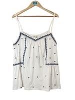 Fat Face Camisole Ladies Esme Embroidered White Sleeveless UK Size 18 - NEW