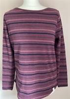Women's FatFace Long Sleeve Top Size 10 12 14 16 Plum Purple Stripe - 14 Regular