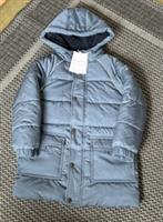 FATFACE Boys Leo Padded Longline Coat Jacket Steel Blue 4 - 5 Years