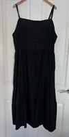 Fat Face Black Linen Midi Dress Tie Back Womens UK 20 bnwt Rrp£89 Julien - 20 Regular