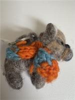 £Fat Face Felted Dog Keyring, One Size, New£