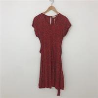 Women's BNWT Fat Face Brick Red Floral Dress UK 8 - 8 Regular