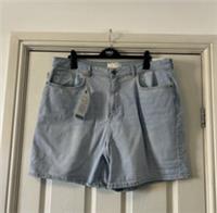 Fat Face Size 22 Shorts Denim Womens Pockets Plus Size Holiday Summer BNWT - 22 Regular