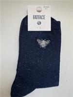 £Fat Face Womens Embroidered Bee Sparkle Socks Navy New Size UK 4-7£