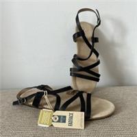 Fatface Ladies Sandals Elizabeth Black Leather Original price £45.50 Size 6 UK