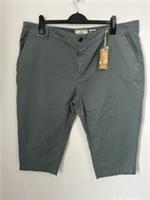 Fat Face Womens Farnham Cropped Chinos Trouser Teal Green Uk 22 Short NWTs - 22 Regular