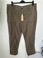 Fat Face Allie Utility Trousers Uk 22 Regular Khaki Olive Green Casual NWTs - 22 Regular