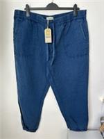 FAT FACE Lyme Cuffed Trousers Jogger. Size UK 20 Long New With Tags Blue - 20 Petites