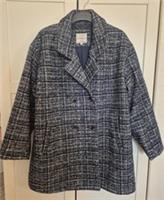 Fatface Wool Blend Winter Coat Blue Size 14 - 14 Regular