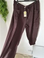 Fat Face Lyme Cargo Cuffed Joggers Brown Size UK 22 Short NWTs - 22 Regular