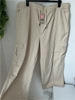 Fat Face Women's Trousers Uk Size 22 Regular Cream Carter Cargo Wide Leg NWTs - 22 Regular