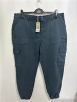 Fat Face Hythe Cargo Trousers Women's UK 20 Regular Teal Green NWTs - 20 Regular