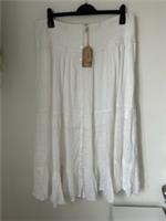 Fat Face Uk 20 Regular WB Rhea Beach White Maxi Skirt Size NWTs, White Maxi - 20 Regular