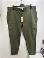 Fat Face Trousers Women's UK 24 Long Hythe Cargo Trousers Khaki Green NWTs - 24 Regular