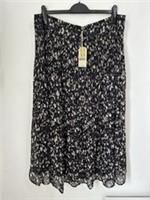 Fatface Paigton Pleated Midi Skirt Brown Beige Size 20 Regular BNWT - 20 Regular