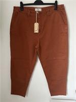 Fat Face Women's Aspen Tapered Chinos Rust Brown Uk Size 22 Regular NWTs - 22 Regular