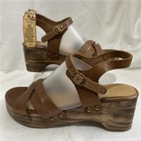 fat face Leather Clog Sandals In Brown. Uk Size 5, Brown Leather Clogs