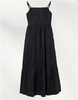 Fat Face Julien Linen Midi Dress Black Tie Back UK 20 bnwt - 20 Regular