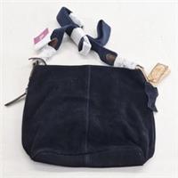Fat face The Kingston Suede Leather Navy Cross Body Handbag New With tags