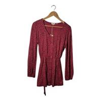 Fat Face Size UK 8 Floral Tunic Pink BNWT Jersey V-Neck - 10 Regular