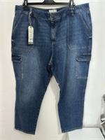 Fat Face Uk 22L NWTs Women's Blair Cargo Jeans Uk Blue Fat Face Jeans - 22 Regular