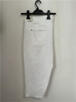 Fat Face Away Slim Capri Jeans Cropped Womens White Jeans Uk 22 Short New - 22 Regular